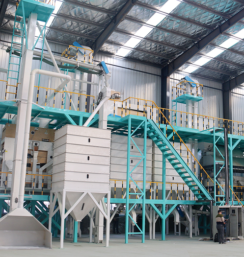 Instalación completa de la línea de procesamiento de la planta de Rice Mill