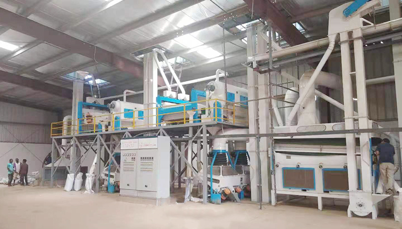 Conjunto completo de máquina de limpieza de semillas de sésamo, planta procesadora de limpieza de semillas de cereales